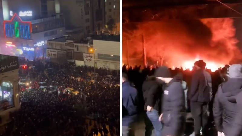 Internet shutdown in Iran Massive protest at Khameneis hometown Mashhad 1