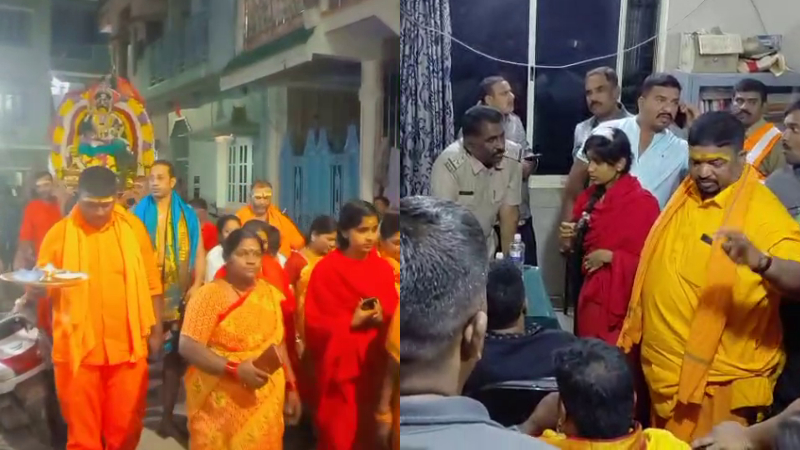 JJR Nagar Om Shakti Maladharis Stone Pelting