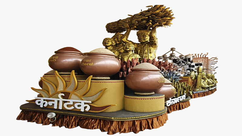 ಸಿರಿಧಾನ್ಯದಿಂದ ಮೈಕ್ರೋಚಿಪ್ವರೆಗೆ - ಗಣರಾಜ್ಯೋತ್ಸವಕ್ಕೆ ಸಿದ್ಧವಾಯ್ತು ಸ್ತಬ್ಧಚಿತ್ರ 3 Karnataka Tableau For Republic Day 2026 1 copy