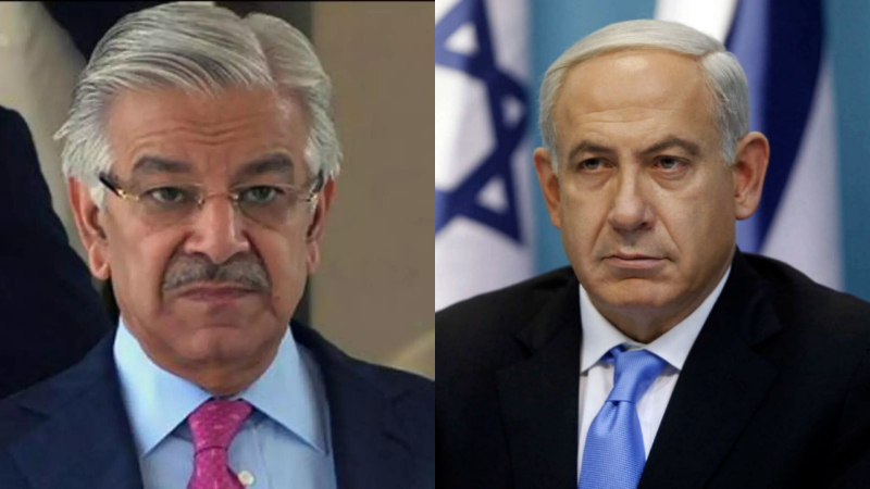 Khawaja Asif Benjamin Netanyahu 2