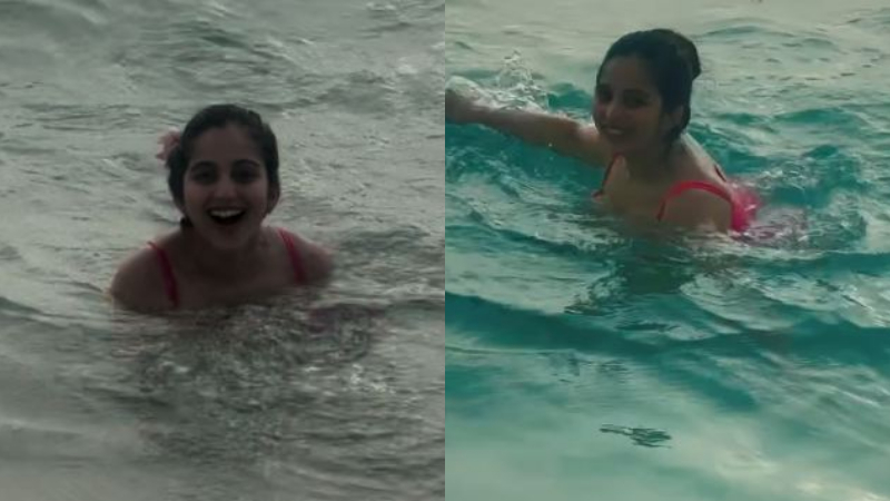 ಕಡಲ ಅಲೆಯಲ್ಲಿ ಗುಲಾಬಿ ದಳದಂತೆ ತೇಲಿದ ನಿವೇದಿತಾ! 3 Niveditha Gowda 1