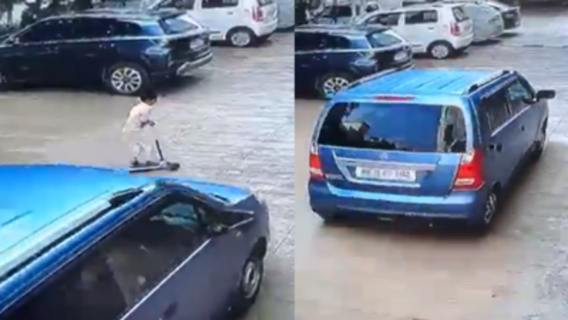 Pune Car Rams over 5 year old boy