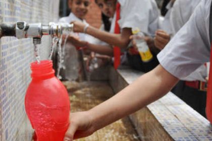 Student Drinking Water
