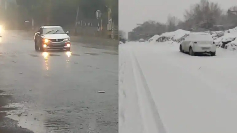 ದೆಹಲಿ ಸೇರಿ NCR ಪ್ರದೇಶದಾದ್ಯಂತ ಮಳೆ; ಕಾಶ್ಮೀರದಲ್ಲಿ ಹಿಮಪಾತ 1 delhi rain snowfall in kashmir