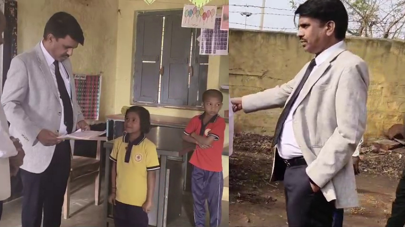 jamkhandi judge visits government school in alabala village