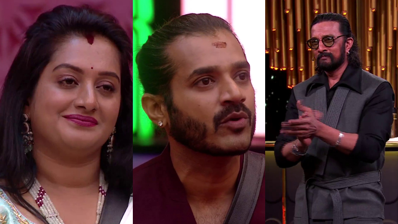Bigg Boss ಸೀಸನ್ 12ರ ಕೊನೆಯ ಕಿಚ್ಚನ ಚಪ್ಪಾಳೆ ಗಿಟ್ಟಿಸಿಕೊಂಡ ಅಶ್ವಿನಿ, ಧ್ರುವಂತ್ 1 kicchana chappale ashwini gowda dhruvanth