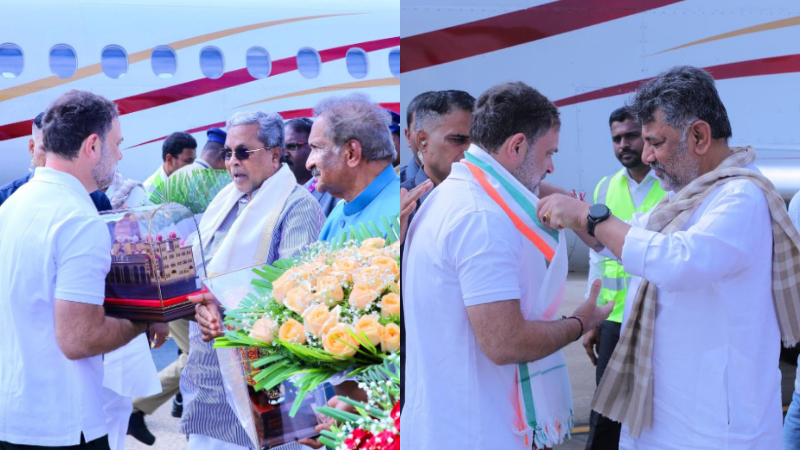 rahul gandhi mysuru airport