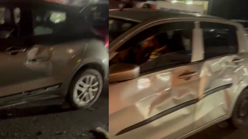 ಸಾಲು ಸಾಲು ರಜೆ, ಟ್ರಾಫಿಕ್ ಬಿಸಿ - ನೆಲಮಂಗಲ ಟೋಲ್ ಬಳಿ ಸರಣಿ ಅಪಘಾತ 1 serial accident near nelamangala toll plaza