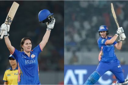 𝗙𝗜𝗥𝗦𝗧 𝗛𝗨𝗡𝗗𝗥𝗘𝗗 𝗜𝗡 𝗧𝗛𝗘 𝗪𝗣𝗟 Nat Sciver Brunt makes history for Mumbai Indians against RCB
