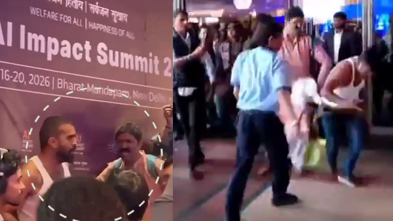 Common public confronts Yuva Congress workers for creating ruckus at Dehi AI Summit 4