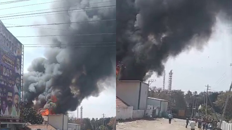 Fire accident at Nelamangala godown 3
