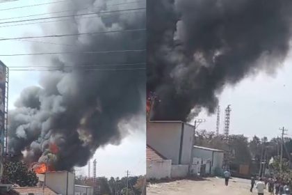 Fire accident at Nelamangala godown
