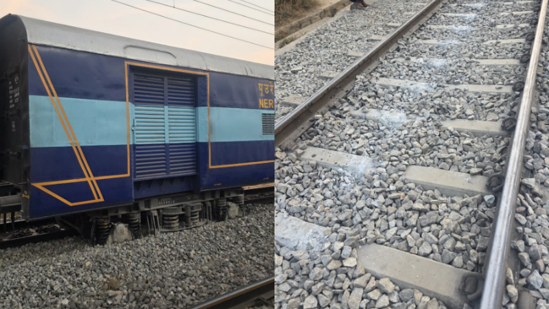 Goods Train Derailment near ramanagar