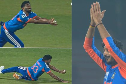 ICC Mens T20 World Cup ind vs Namibia Jasprit Bumrahs stunning catch Axar Patel shocked
