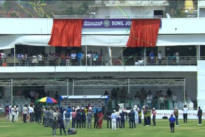 Karnataka vs Jammu Kashmir Ranji Trophy Final KSCA Honors Sunil Joshi Pavilion Inauguration in Hubballi
