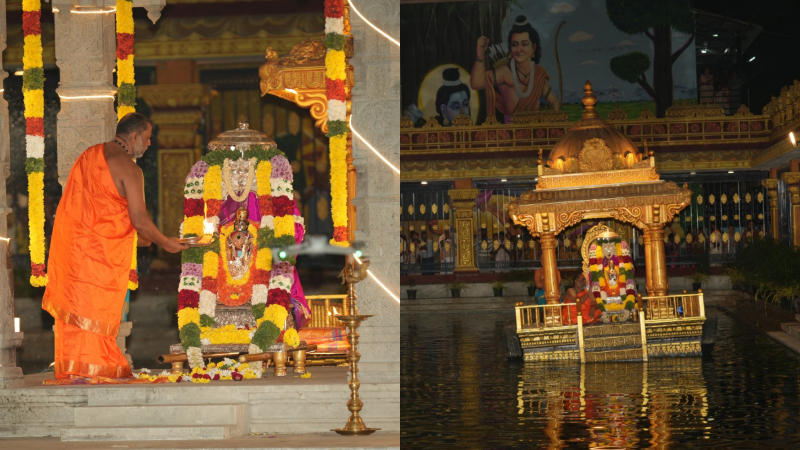 ಮಂತ್ರಾಲಯದಲ್ಲಿ ಅದ್ದೂರಿಯಾಗಿ ನಡೆದ ತೆಪ್ಪೋತ್ಸವ - ಎಲ್ಲೆಡೆ ಗುರುವೈಭವೋತ್ಸವ ಸಂಭ್ರಮ 1 Mantralaya 1