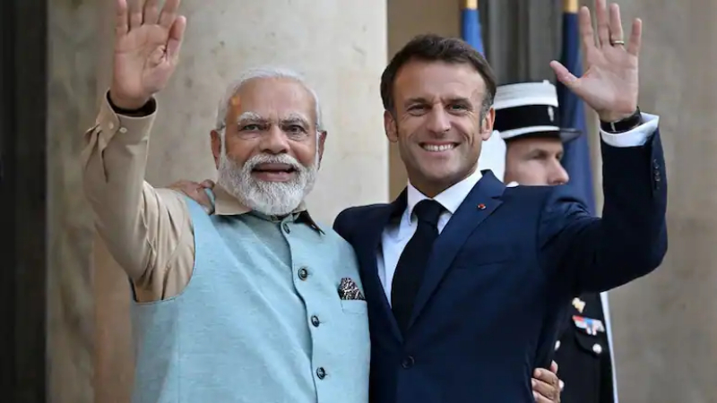PM Modi Emmanuel Macron