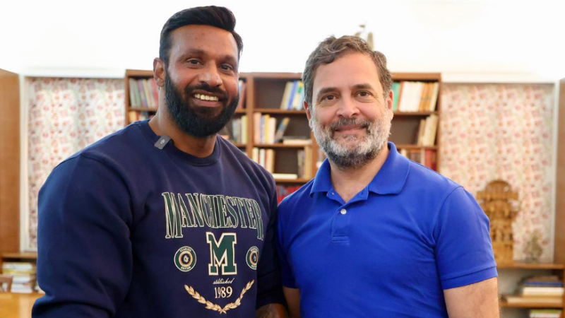 ನಿಮ್ಮ ಜಿಮ್ಗೆ ಸೇರುತ್ತೇನೆ: ಜಿಮ್ ಟ್ರೈನರ್ ಮೊಹಮ್ಮದ್ ದೀಪಕ್ ಭೇಟಿಯಾದ ರಾಹುಲ್ ಗಾಂಧಿ 3 Rahul Gandhi Gym Trainer Mohammad Deepak