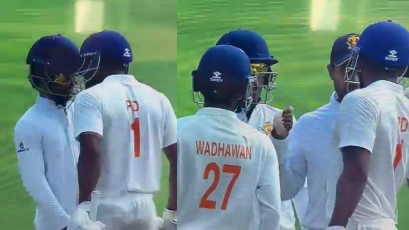 Ranji Trophy Final Hubballi Jammu and Kashmir captain Paras Dogra headbutts Karnataka K V Aneesh 2