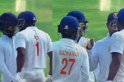 Ranji Trophy Final Hubballi Jammu and Kashmir captain Paras Dogra headbutts Karnataka K V Aneesh