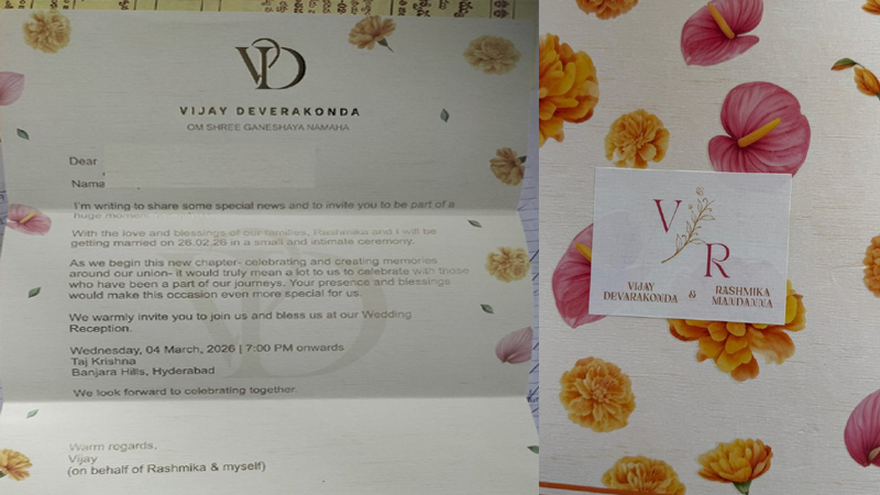 ವೈರಲ್ ಆಯ್ತು ವಿಜಯ್ ದೇವರಕೊಂಡ - ರಶ್ಮಿಕಾ ವೆಡ್ಡಿಂಗ್ ಕಾರ್ಡ್; ಮದ್ವೆ ಎಲ್ಲಿ - ಯಾವಾಗ? 4 Wedding Card