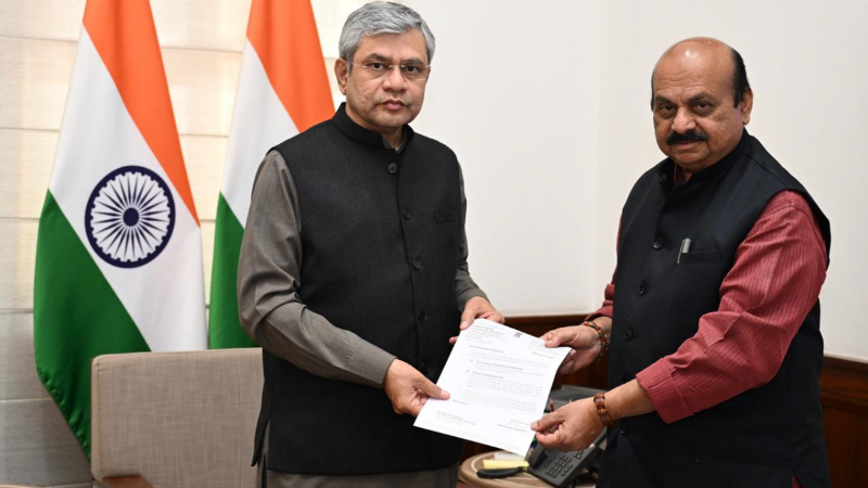 basavaraj bommai ashwini vaishnaw