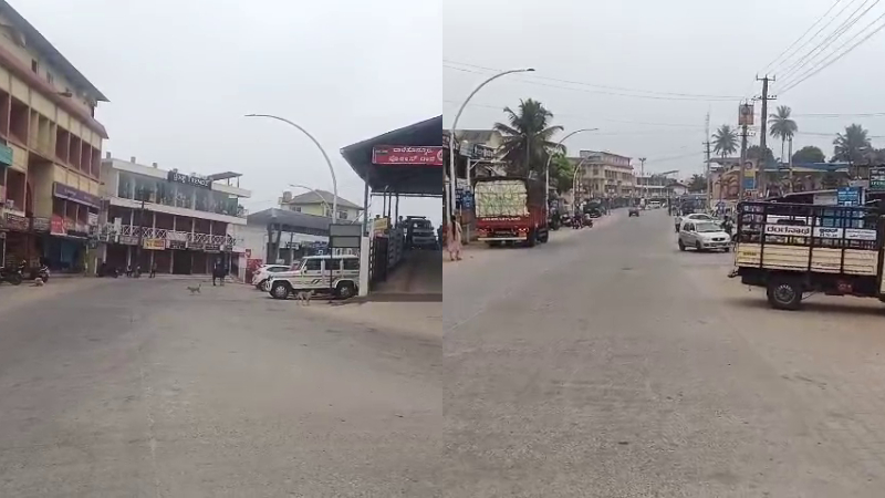 ಕಾಡಾನೆ ದಾಳಿಗೆ ಮಹಿಳೆ ಬಲಿ ಕೇಸ್ - ಚಿಕ್ಕಮಗಳೂರು ಕೊತಕೊತ; ಮುಚ್ಚಿದ ಅಂಗಡಿಗಳು, ರಸ್ತೆಗಳು ಖಾಲಿ ಖಾಲಿ 1 chikkamagaluru bandh