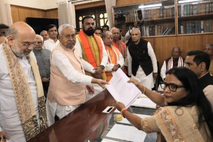 Bihar CM Nitish Kumar files nomination for Rajya Sabha