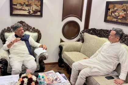 DK Shivakumar and Gaurav Gogoi