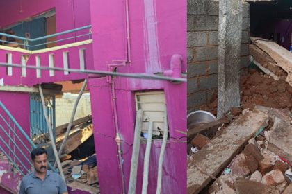 Girl dies four seriously injured as house collapses in Mulbagal