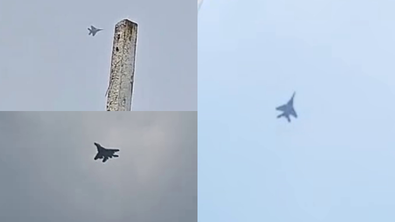 ಹುಬ್ಬಳ್ಳಿಯಲ್ಲಿ 3 ಯುದ್ಧ ವಿಮಾನಗಳ ಹಾರಾಟ - ಆತಂಕಕ್ಕೊಳಗಾದ ಜನ 1 Hubballi Fighter Jet