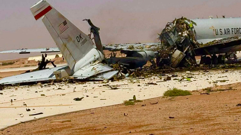 Iran War US sees first combat loss of valuable E 3 aircraft in missile strike Prince Sultan Air Base