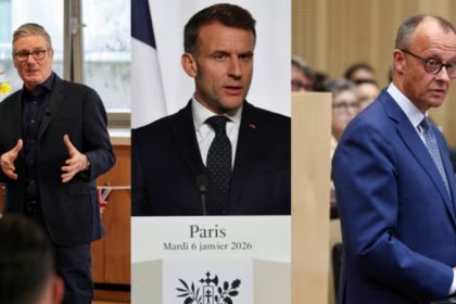 Keir Starmer Emmanuel Macron Friedrich Merz