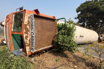 LPG tanker overturns in Nelamangala Bengaluru