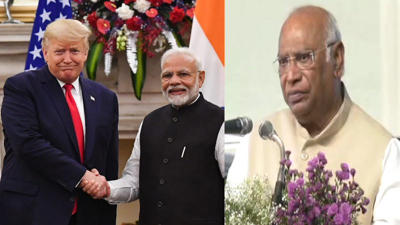 Mallikarjun Kharge Donald Trump Narendra Modi