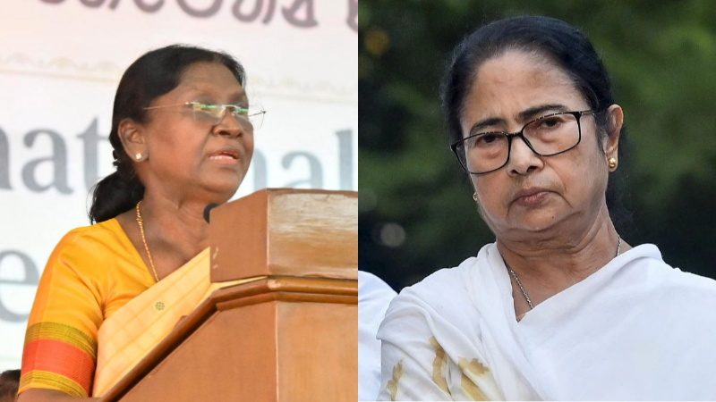 Mamata Bbanerjee and Droupadi Murmu