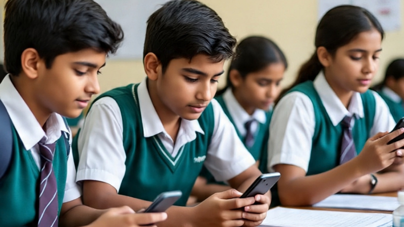 Students using phone 1