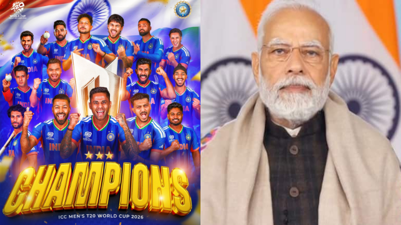 T20 World Cup Champions Team India Narendra Modi