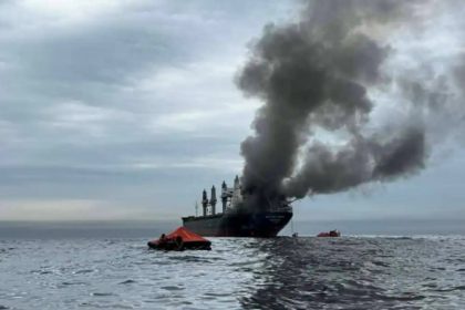 Thai Cargo Ship Sailing