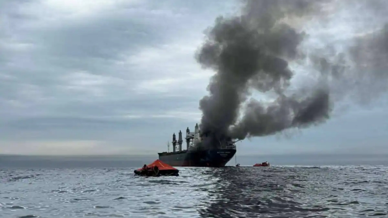 Thai Cargo Ship Sailing