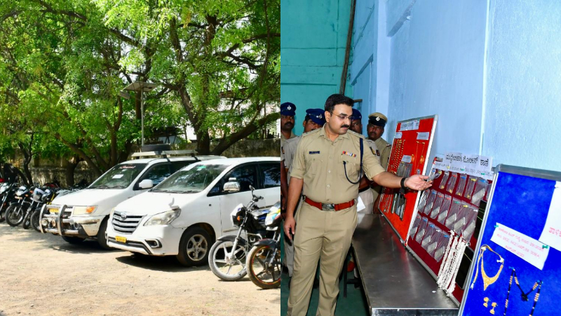 22 ಕೇಸ್ನ 36 ಜನ ಅರೆಸ್ಟ್ - 1.27 ಕೋಟಿ ಮೌಲ್ಯದ ಚಿನ್ನಾಭರಣ, 2 ಕಾರು, 17 ಬೈಕ್ ಜಪ್ತಿ 1 Vijayapura Police