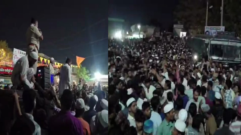 ಮೌಲ್ವಿಗಳನ್ನ ಚುಡಾಯಿಸಿದ್ದಕ್ಕೆ ಕೆರಳಿ ಪ್ರೊಟೆಸ್ಟ್ - ಪೊಲೀಸ್ ಠಾಣೆ ಎದುರು ಭಾರಿ ಹೈಡ್ರಾಮಾ 1 basava kalyana police station protest