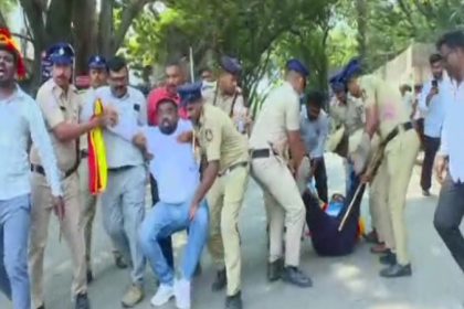 bengaluru hubballi karave protest for kannada railway exam postponed