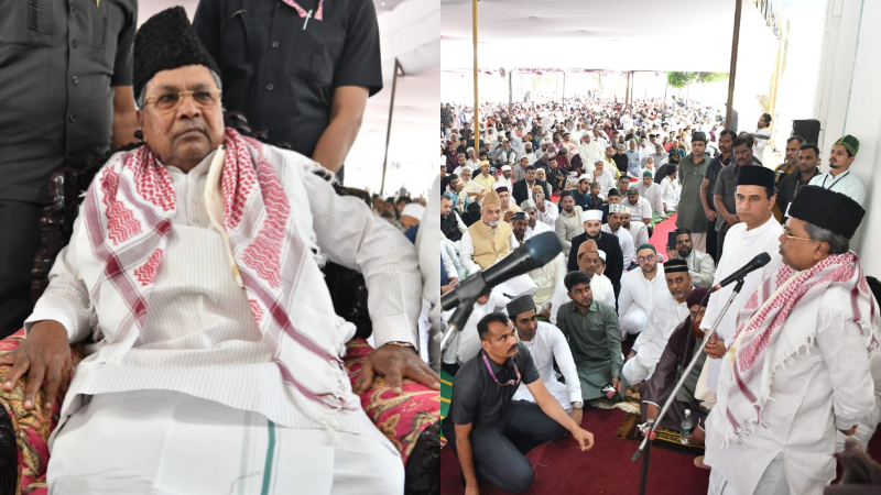 ರಂಜಾನ್ ಸಂಭ್ರಮ: ಮುಸ್ಲಿಂ ಬಾಂಧವರ ಜೊತೆ ಸಾಮೂಹಿಕ ಪ್ರಾರ್ಥನೆಯಲ್ಲಿ ಸಿಎಂ ಭಾಗಿ 5 siddaramaiah ramzan