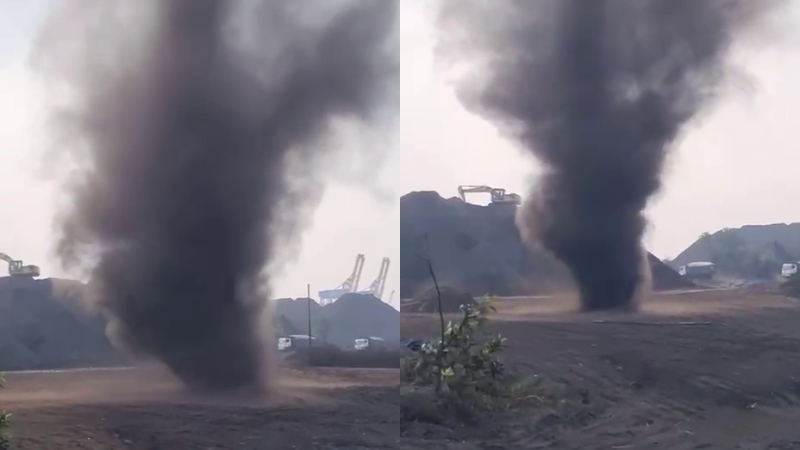 tornado at new mangalore port 1