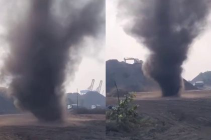 tornado at new mangalore port