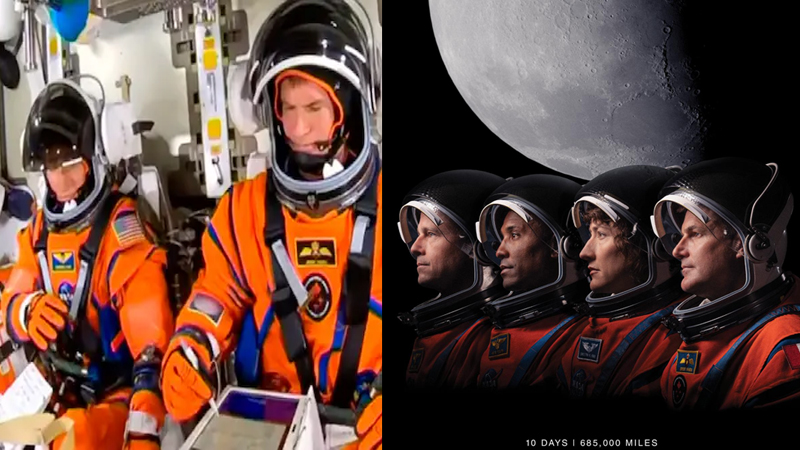 5 ದಶಕಗಳ ಬಳಿಕ ಚಂದ್ರಯಾನ ಕೈಗೊಂಡಿದ್ದ ಆರ್ಟೆಮಿಸ್-2 ತಂಡ ಶನಿವಾರ ಭೂಮಿಗೆ 1 Artemis 2 Crew