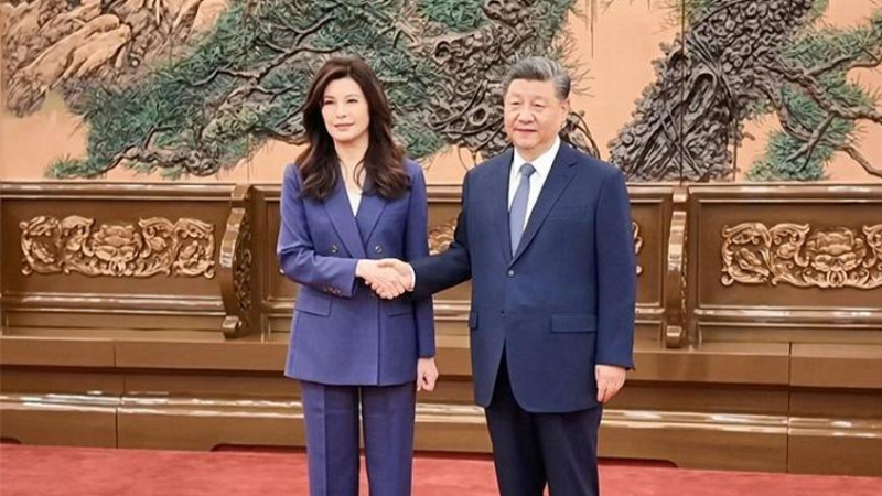 China Xi Jinping Taiwan Opposition leader cheng Li wun 2