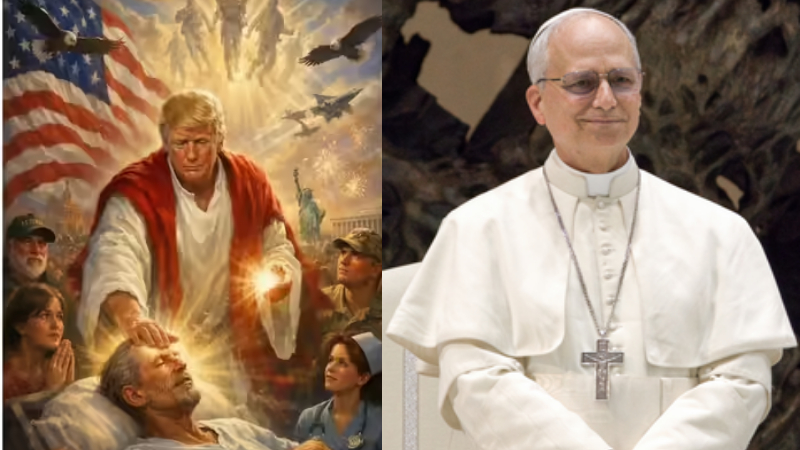 ತನ್ನನ್ನು ಯೇಸುಕ್ರಿಸ್ತನಂತೆ ಬಿಂಬಿಸಿ ಟ್ರಂಪ್ ಪೋಸ್ಟ್ - ಜೀಸಸ್ ಶಾಂತಿಯ ಸಂಕೇತ ಎಂದ ಪೋಪ್ಗೆ ತಿರುಗೇಟು 1 Donald Trump Pope Leo XIV