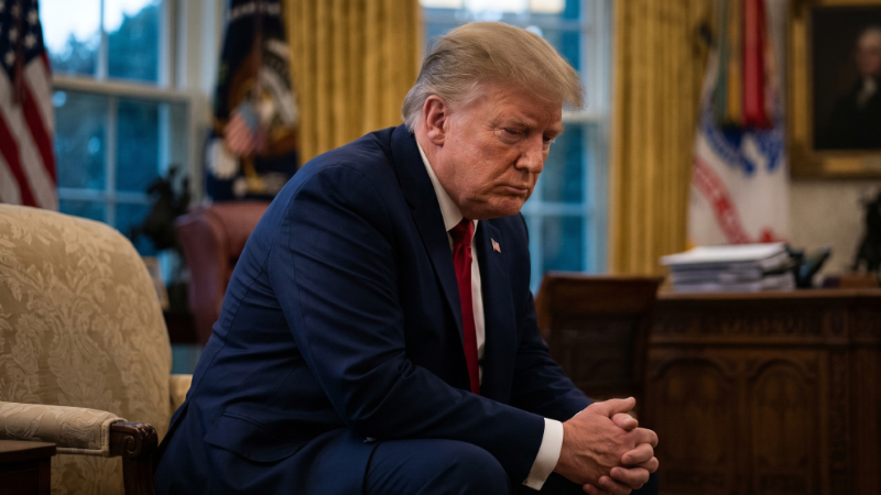 Donald Trump sad unhappy